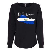 El Salvador Flag  El Salvador Map Salvador Womens California Wash Sweatshirt