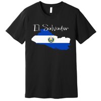 El Salvador Flag  El Salvador Map Salvador Premium T-Shirt