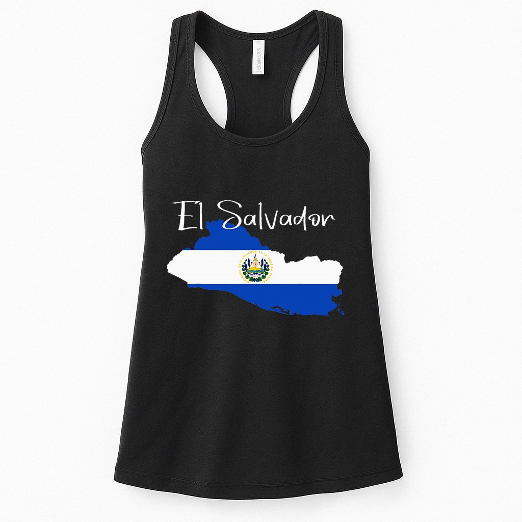 El Salvador Flag  El Salvador Map Salvador Womens Tank Top