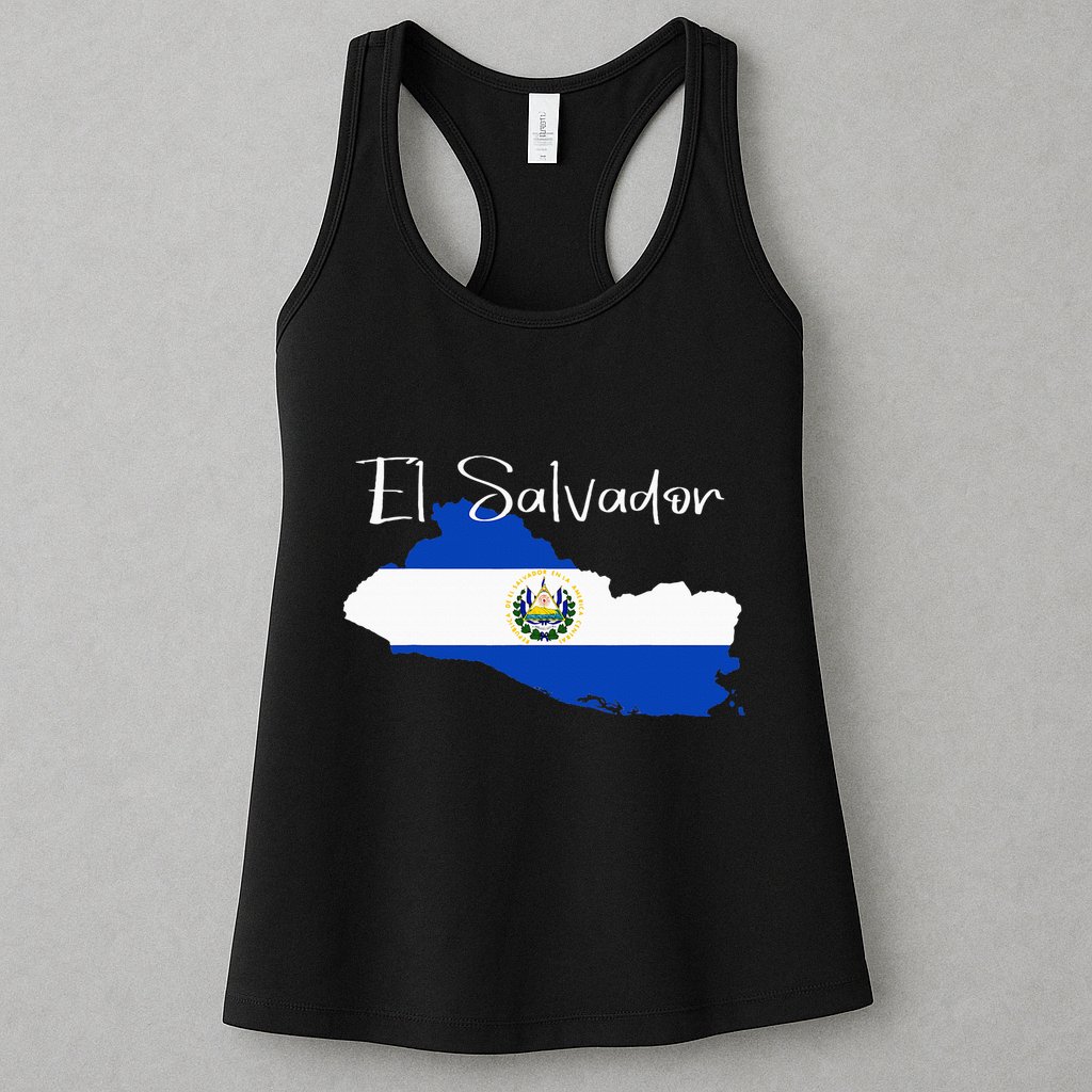 El Salvador Flag  El Salvador Map Salvador Womens Tank Top