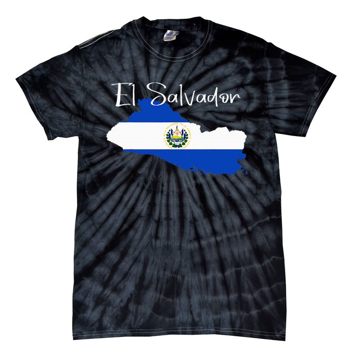 El Salvador Flag  El Salvador Map Salvador Tie-Dye T-Shirt