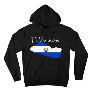 El Salvador Flag  El Salvador Map Salvador Tall Hoodie