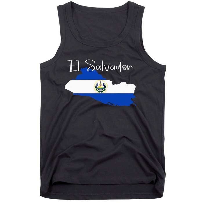 El Salvador Flag  El Salvador Map Salvador Tank Top