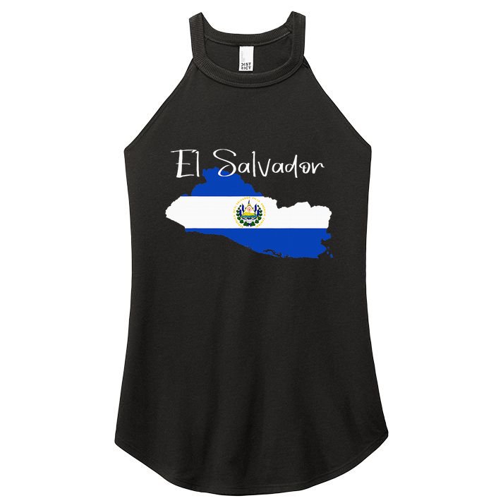 El Salvador Flag  El Salvador Map Salvador Women's Perfect Tri Rocker Tank