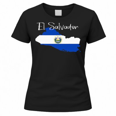 El Salvador Flag  El Salvador Map Salvador Women's T-Shirt