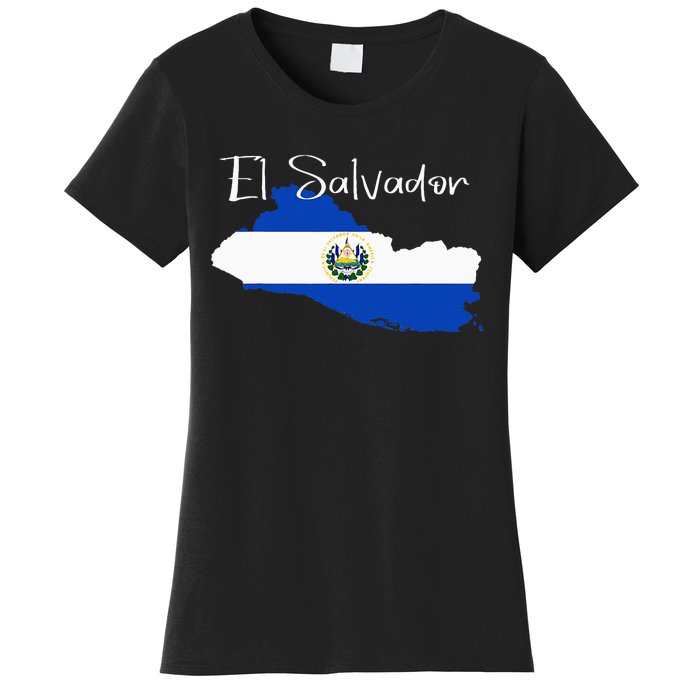 El Salvador Flag  El Salvador Map Salvador Women's T-Shirt