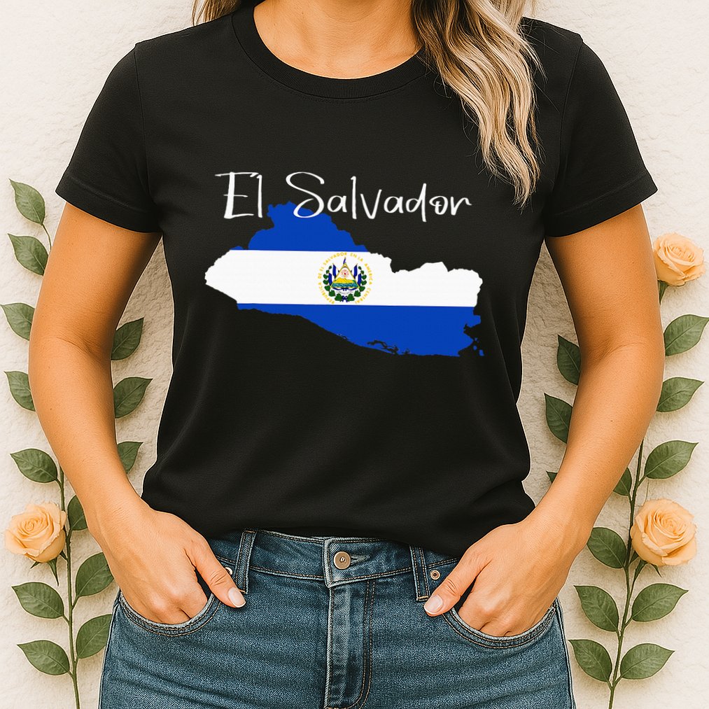 El Salvador Flag  El Salvador Map Salvador Womens T-Shirt
