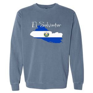 El Salvador Flag  El Salvador Map Salvador Garment-Dyed Sweatshirt