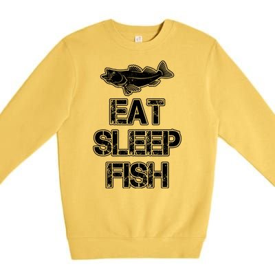 Eat Sleep Fish Fishing Fan Premium Crewneck Sweatshirt