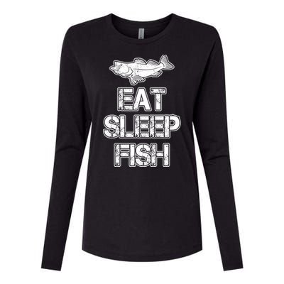 Eat Sleep Fish Fishing Fan Womens Cotton Relaxed Long Sleeve T-Shirt