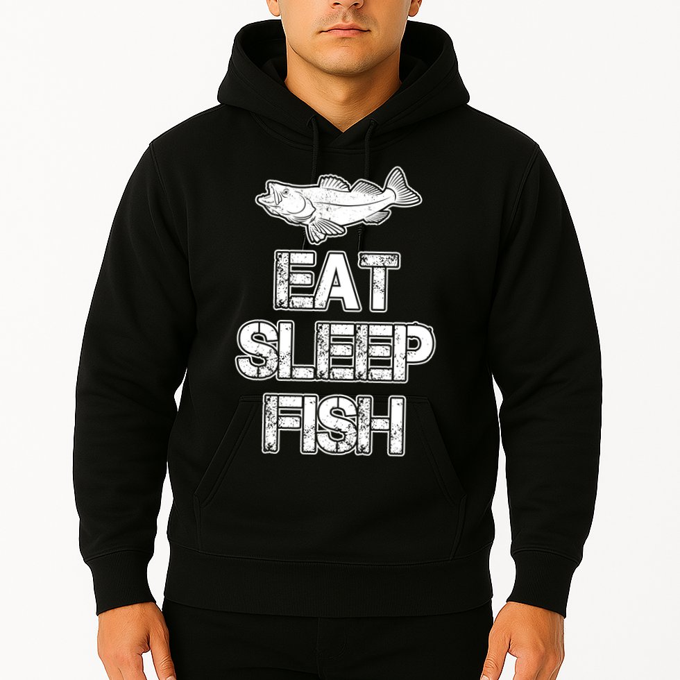 Eat Sleep Fish Fishing Fan Hoodie
