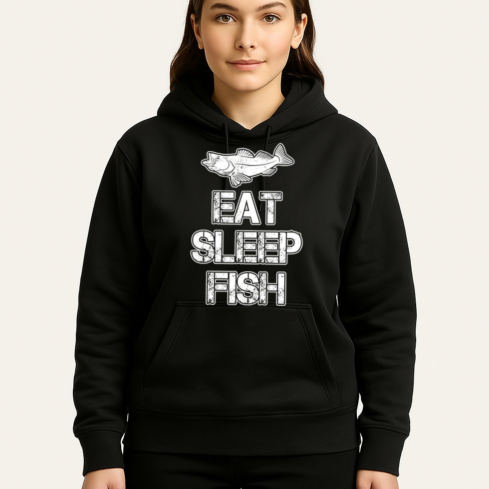 Eat Sleep Fish Fishing Fan Hoodie