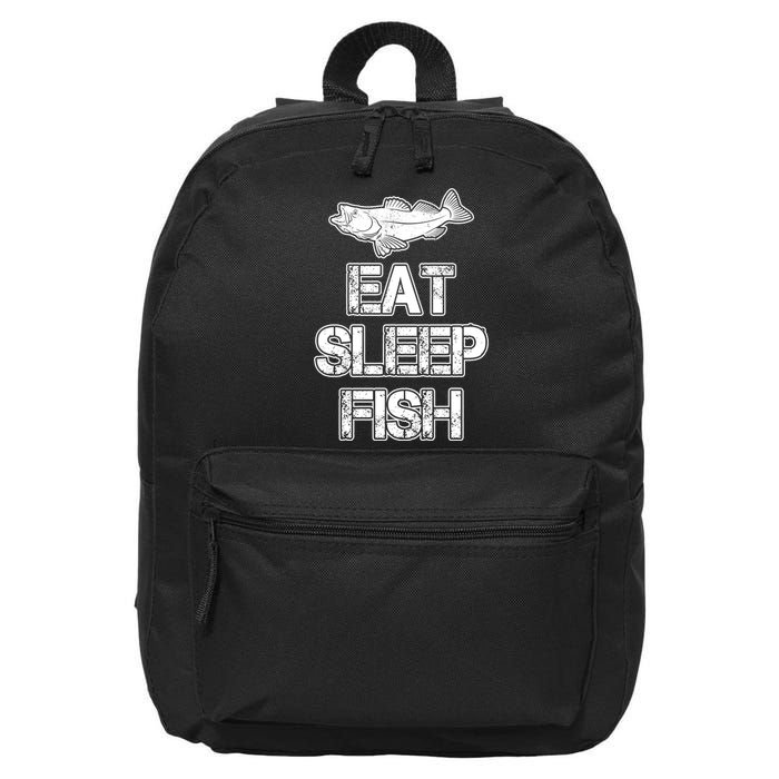 Eat Sleep Fish Fishing Fan 16 in Basic Backpack