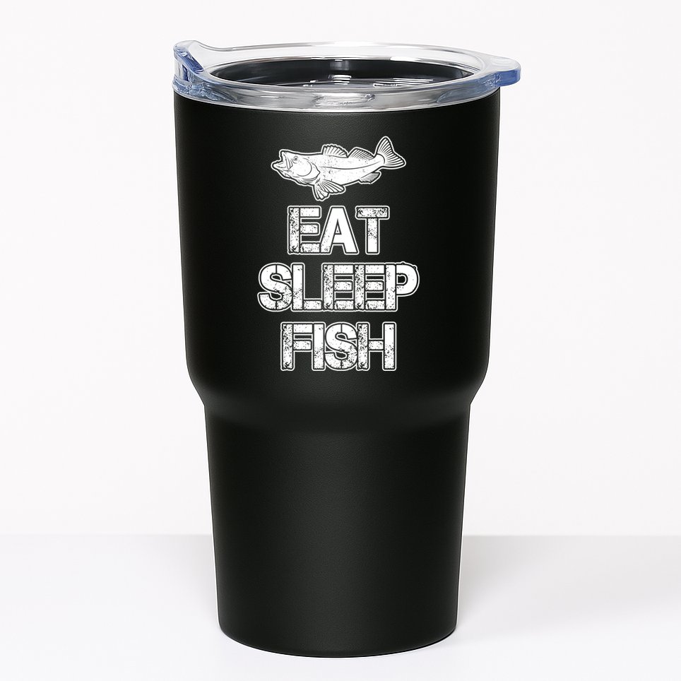 Eat Sleep Fish Fishing Fan Tumbler