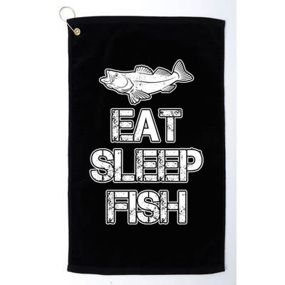 Eat Sleep Fish Fishing Fan Golf Towel