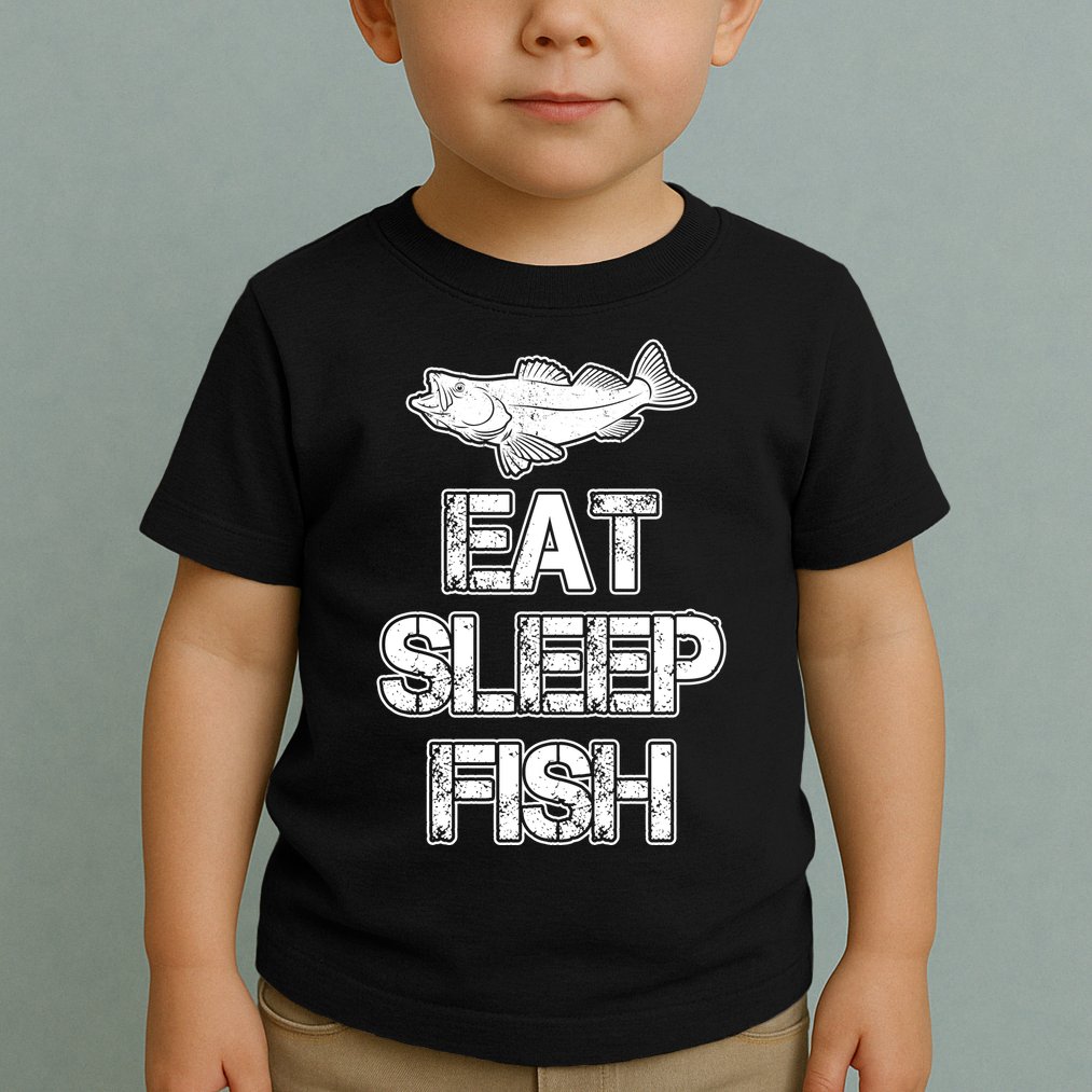 Eat Sleep Fish Fishing Fan Toddler T-Shirt