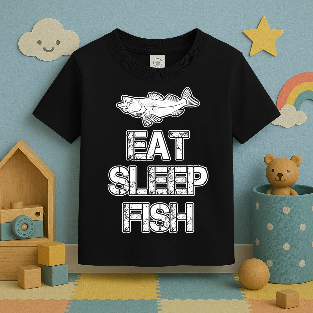 Eat Sleep Fish Fishing Fan Toddler T-Shirt