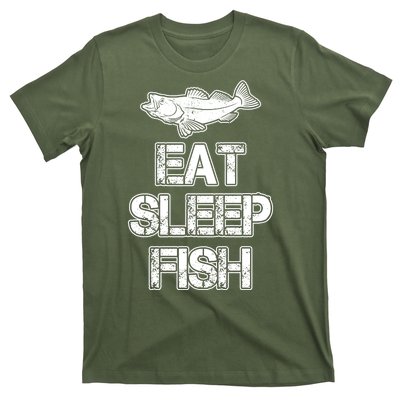 Eat Sleep Fish Fishing Fan T-Shirt