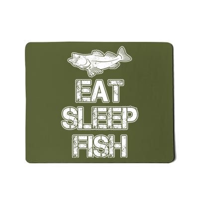 Eat Sleep Fish Fishing Fan Mousepad