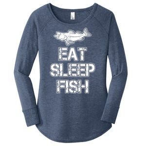 Eat Sleep Fish Fishing Fan Women's Perfect Tri Tunic Long Sleeve Shirt