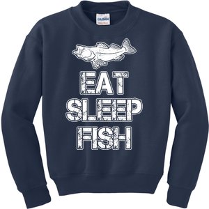 Eat Sleep Fish Fishing Fan Kids Sweatshirt