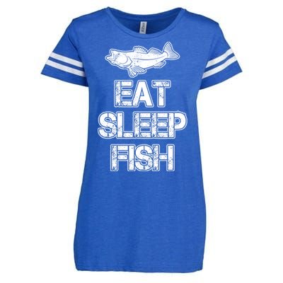 Eat Sleep Fish Fishing Fan Enza Ladies Jersey Football T-Shirt