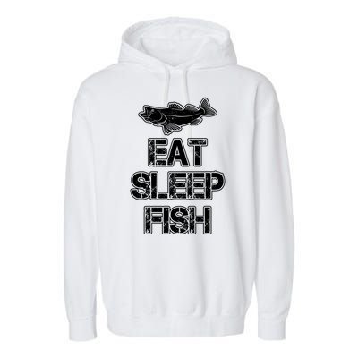 Eat Sleep Fish Fishing Fan Garment-Dyed Fleece Hoodie