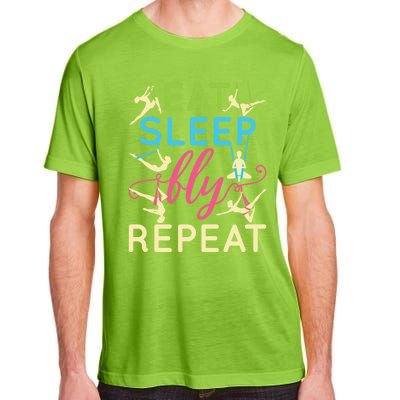 Eat Sleep Fly Repeat Gift Cute Aerial Yoga Funny Gift Adult ChromaSoft Performance T-Shirt