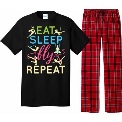 Eat Sleep Fly Repeat Gift Cute Aerial Yoga Funny Gift Pajama Set