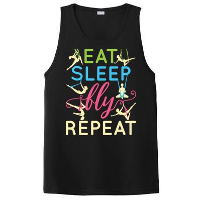 Eat Sleep Fly Repeat Gift Cute Aerial Yoga Funny Gift PosiCharge Competitor Tank