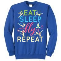 Eat Sleep Fly Repeat Gift Cute Aerial Yoga Funny Gift Sweatshirt