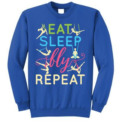 Eat Sleep Fly Repeat Gift Cute Aerial Yoga Funny Gift Sweatshirt