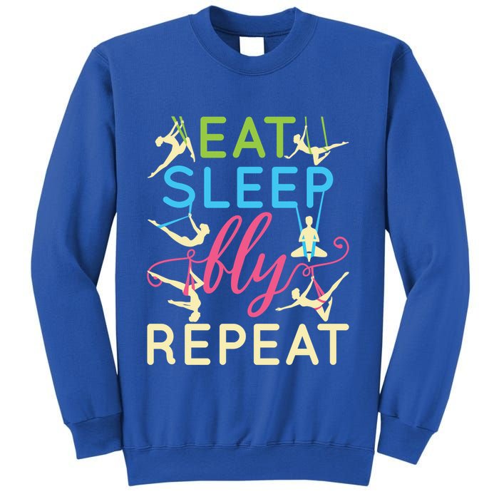 Eat Sleep Fly Repeat Gift Cute Aerial Yoga Funny Gift Sweatshirt