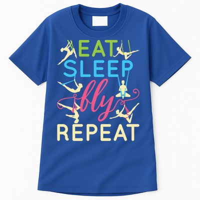 Eat Sleep Fly Repeat Gift Cute Aerial Yoga Funny Gift Tall T-Shirt