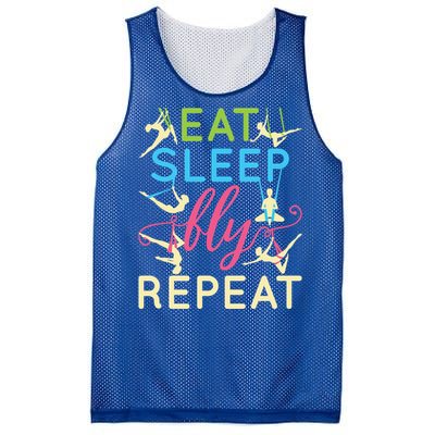 Eat Sleep Fly Repeat Gift Cute Aerial Yoga Funny Gift Mesh Reversible Basketball Jersey Tank