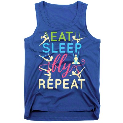 Eat Sleep Fly Repeat Gift Cute Aerial Yoga Funny Gift Tank Top