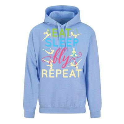 Eat Sleep Fly Repeat Gift Cute Aerial Yoga Funny Gift Unisex Surf Hoodie