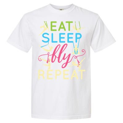 Eat Sleep Fly Repeat Gift Cute Aerial Yoga Funny Gift Garment-Dyed Heavyweight T-Shirt