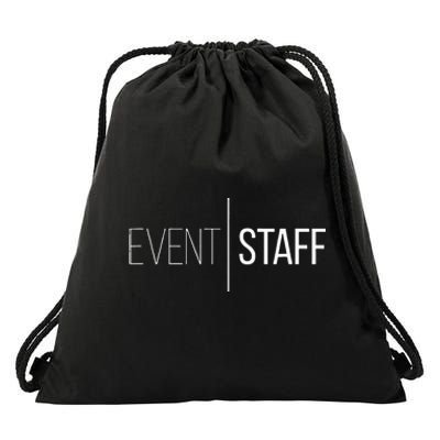 Event Staff Front Design Party Uniform Events Drawstring Bag