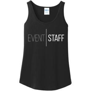 Event Staff Front Design Party Uniform Events Ladies Essential Tank