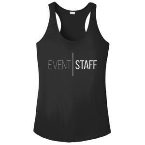 Event Staff Front Design Party Uniform Events Ladies PosiCharge Competitor Racerback Tank