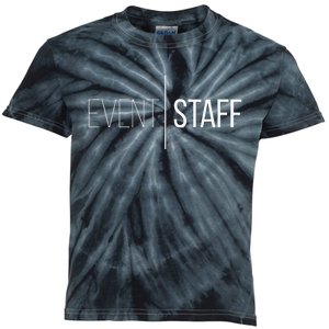 Event Staff Front Design Party Uniform Events Kids Tie-Dye T-Shirt