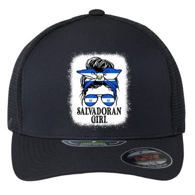 El Salvador For Girl Salvadoran Flag For Salvadorian Flexfit Unipanel Trucker Cap