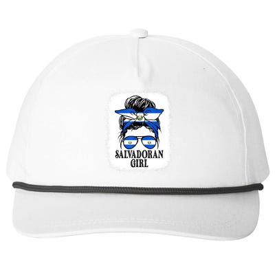 El Salvador For Girl Salvadoran Flag For Salvadorian Snapback Five-Panel Rope Hat