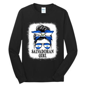 El Salvador For Girl Salvadoran Flag For Salvadorian Tall Long Sleeve T-Shirt