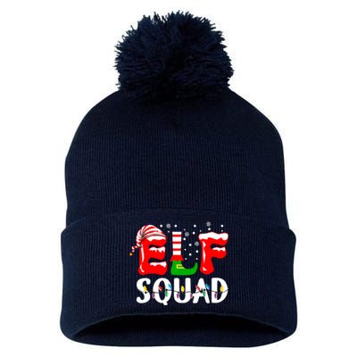 Elf Squad Funny Family Christmas Matching Pajamas Xmas Pom Pom 12in Knit Beanie