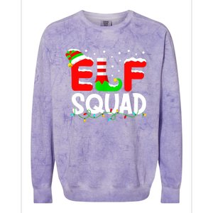 Elf Squad Funny Group Family Matching Christmas Pajamas Xmas Cute Gift Colorblast Crewneck Sweatshirt