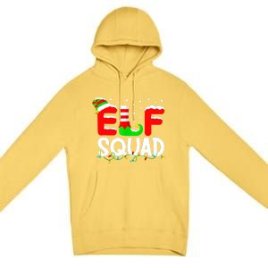 Elf Squad Funny Group Family Matching Christmas Pajamas Xmas Cute Gift Premium Pullover Hoodie