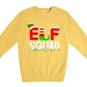 Elf Squad Funny Group Family Matching Christmas Pajamas Xmas Cute Gift Premium Crewneck Sweatshirt