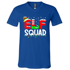 Elf Squad Funny Group Family Matching Christmas Pajamas Xmas Cute Gift V-Neck T-Shirt